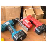 Cordless 18V Cordless Drill/Driver with Battery and 12V Cordless Jigsaw with Battery with (2) Batteries Cordless 18V Cordless Drill/Driver with Battery and 12V Cordless Jigsaw with Battery with (2) Batteries