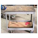 Metal / Wood Top Utility Cart 36" x 24" x 33" 2-tier Metal / Wood Top Utility Cart 36" x 24" x 33" 2-tier