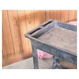 Plastic Utility Cart 34" x 17 1/2" x 32" 2-tier Plastic Utility Cart 34" x 17 1/2" x 32" 2-tier