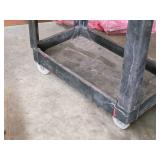 Plastic Utility Cart 34" x 17 1/2" x 32" 2-tier Plastic Utility Cart 34" x 17 1/2" x 32" 2-tier