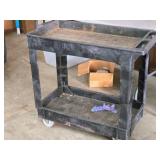 Plastic Utility Cart 34" x 17 1/2" x 32" 2-tier Plastic Utility Cart 34" x 17 1/2" x 32" 2-tier