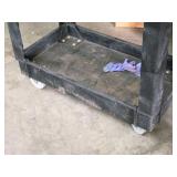 Plastic Utility Cart 34" x 17 1/2" x 32" 2-tier Plastic Utility Cart 34" x 17 1/2" x 32" 2-tier