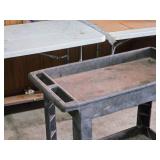 Plastic Utility Cart 34" x 17 1/2" x 32" 2-tier Plastic Utility Cart 34" x 17 1/2" x 32" 2-tier