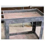 Plastic Utility Cart 34" x 17 1/2" x 32" 2-tier Plastic Utility Cart 34" x 17 1/2" x 32" 2-tier