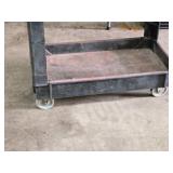 Plastic Utility Cart 34" x 17 1/2" x 32" 2-tier Plastic Utility Cart 34" x 17 1/2" x 32" 2-tier