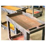 Plastic Utility Cart 34" x 17 1/2" x 32" 2-tier Plastic Utility Cart 34" x 17 1/2" x 32" 2-tier