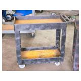 Plastic Utility Cart 34" x 17 1/2" x 32" 2-tier Plastic Utility Cart 34" x 17 1/2" x 32" 2-tier