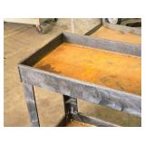 Plastic Utility Cart 34" x 17 1/2" x 32" 2-tier Plastic Utility Cart 34" x 17 1/2" x 32" 2-tier