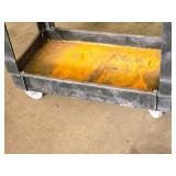 Plastic Utility Cart 34" x 17 1/2" x 32" 2-tier Plastic Utility Cart 34" x 17 1/2" x 32" 2-tier