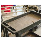 Plastic Utility Cart 34" x 17 1/2" x 32" 2-tier Plastic Utility Cart 34" x 17 1/2" x 32" 2-tier