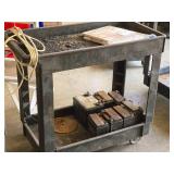 Plastic Utility Cart 34" x 17 1/2" x 32" 2-tier Plastic Utility Cart 34" x 17 1/2" x 32" 2-tier