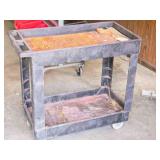 Plastic Utility Cart 34" x 17 1/2" x 32" 2-tier Plastic Utility Cart 34" x 17 1/2" x 32" 2-tier