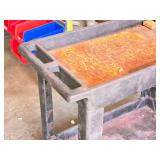 Plastic Utility Cart 34" x 17 1/2" x 32" 2-tier Plastic Utility Cart 34" x 17 1/2" x 32" 2-tier