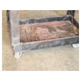 Plastic Utility Cart 34" x 17 1/2" x 32" 2-tier Plastic Utility Cart 34" x 17 1/2" x 32" 2-tier