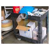 Plastic Utility Cart 34" x 17 1/2" x 32" 2-tier Plastic Utility Cart 34" x 17 1/2" x 32" 2-tier