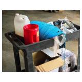 Plastic Utility Cart 34" x 17 1/2" x 32" 2-tier Plastic Utility Cart 34" x 17 1/2" x 32" 2-tier