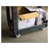 Plastic Utility Cart 34" x 17 1/2" x 32" 2-tier Plastic Utility Cart 34" x 17 1/2" x 32" 2-tier