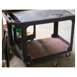 Plastic Utility Cart 44" x 24" x 32" 2-tier Plastic Utility Cart 44" x 24" x 32" 2-tier