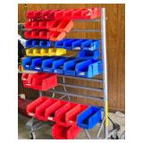 Rolling Parts Organizer Rack with (45) Assorted Plastic Storage Bins Rolling Parts Organizer Rack with (45) Assorted Plastic Storage Bins
