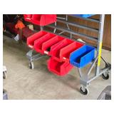 Rolling Parts Organizer Rack with (45) Assorted Plastic Storage Bins Rolling Parts Organizer Rack with (45) Assorted Plastic Storage Bins