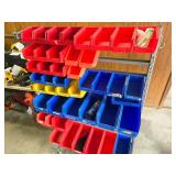 Rolling Parts Organizer Rack with (45) Assorted Plastic Storage Bins Rolling Parts Organizer Rack with (45) Assorted Plastic Storage Bins