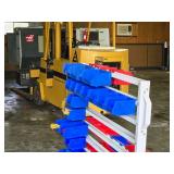 Rolling Parts Organizer Rack with (36) Assorted Plastic Storage Bins, Contents of Bins Rolling Parts Organizer Rack with (36) Assorted Plastic Storage Bins, Contents of Bins