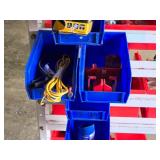 Rolling Parts Organizer Rack with (36) Assorted Plastic Storage Bins, Contents of Bins Rolling Parts Organizer Rack with (36) Assorted Plastic Storage Bins, Contents of Bins