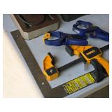 (3) Assorted Hand Clamps and (1) Carpenter Square (3) Assorted Hand Clamps and (1) Carpenter Square