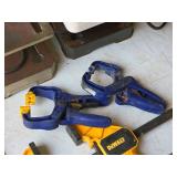 (3) Assorted Hand Clamps and (1) Carpenter Square (3) Assorted Hand Clamps and (1) Carpenter Square
