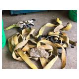 Lot of (1 Bucket) (2) Heavy Duty Ratchet Straps, (2) Extra Ratchets Lot of (1 Bucket) (2) Heavy Duty Ratchet Straps, (2) Extra Ratchets