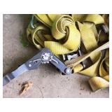 Lot of (1 Bucket) (2) Heavy Duty Ratchet Straps, () Extra Ratchet Lot of (1 Bucket) (2) Heavy Duty Ratchet Straps, () Extra Ratchet