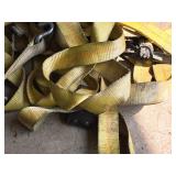 Lot of (1 Bucket) (2) Heavy Duty Ratchet Straps, () Extra Ratchet Lot of (1 Bucket) (2) Heavy Duty Ratchet Straps, () Extra Ratchet