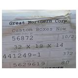 Lot of (1 Pallet / 80) Cardboard Box Flats 19" x 32" x 14" Lot of (1 Pallet / 80) Cardboard Box Flats 19" x 32" x 14"