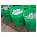 Lot of (3 5-Gallon Pails) Assorted Aluminum Parts Lot of (3 5-Gallon Pails) Assorted Aluminum Parts