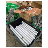 Lot of (1 Box + 1 Tote) Aluminum Tubes 1-5/8" O D x 18" Lot of (1 Box + 1 Tote) Aluminum Tubes 1-5/8" O D x 18"