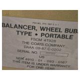 The Coats Company Portable Tire Balancer FSCM 4T928 The Coats Company Portable Tire Balancer FSCM 4T928