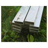 Lot of (12) Aluminum Pieces (hollow) 4" x 16 Lot of (12) Aluminum Pieces (hollow) 4" x 16