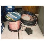Foot Switch + Partial Spool of Monster Cable Speaker Wire XP-CL + Cable Foot Switch + Partial Spool of Monster Cable Speaker Wire XP-CL + Cable