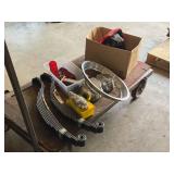 Assorted Automotive Parts - Springs, Lights, Hub Caps Assorted Automotive Parts - Springs, Lights, Hub Caps