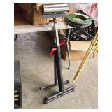 Lot of (2) Adjustable Material Roller Stands Lot of (2) Adjustable Material Roller Stands