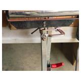 Lot of (2) Adjustable Material Roller Stands Lot of (2) Adjustable Material Roller Stands