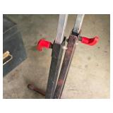 Lot of (2) Adjustable Material Roller Stands Lot of (2) Adjustable Material Roller Stands