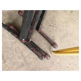Lot of (2) Adjustable Material Roller Stands Lot of (2) Adjustable Material Roller Stands