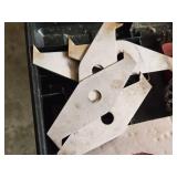 Assorted Grinding Wheels, Assorted Saw Blades, (2) DeWalt Tool Cases (empty)