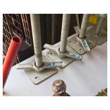 Lot of (4) Adjustable Scaffold Footings