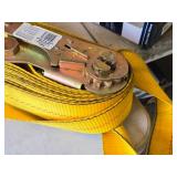 Lot of (2) Flat Hook Ratchet Tie-Downs 3"x30