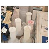 (2) 18" Wide Poly Rolls (partial), (1) Case of 3" Wide Uline Mini Wrap (15 rolls per case), (5) Hand-Held Dispensers