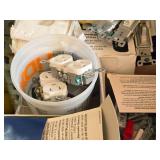Assorted Electical Items - Caps, Switches, Dimmers, Outlets, A-23 Battiers