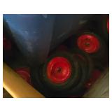 Lot of (1 Pallet / Gaylord) Small Wheels (red) and Misc. Parts Lot of (1 Pallet / Gaylord) Small Wheels (red) and Misc. Parts