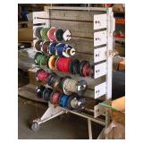 Rolling Rack with Assorted Electrical Wire on spools 20" x 40" x 60" Rolling Rack with Assorted Electrical Wire on spools 20" x 40" x 60"